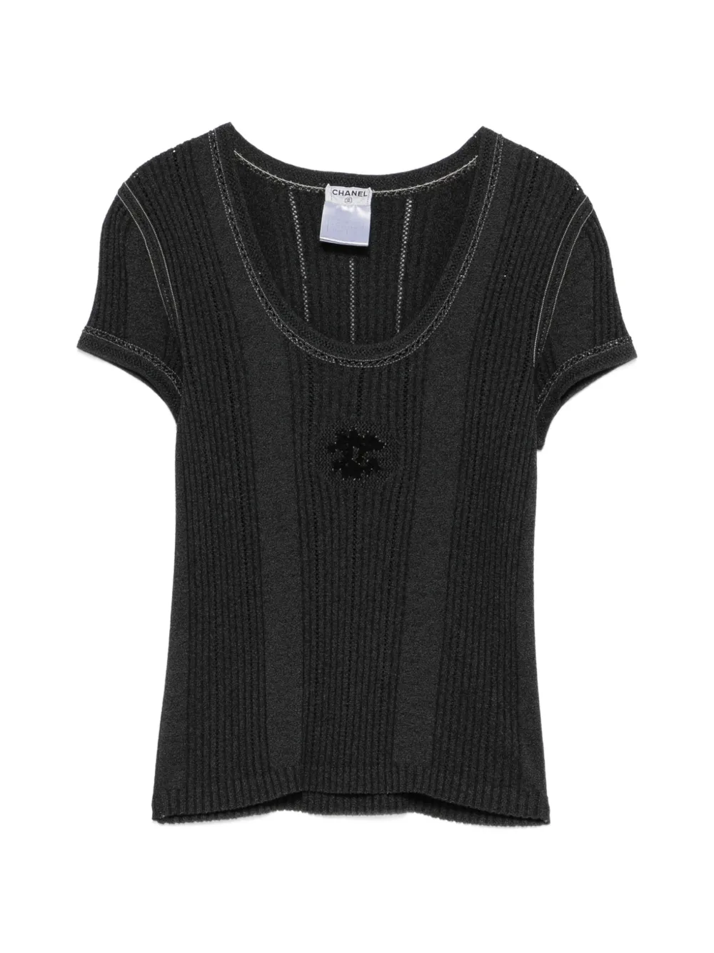 CHANEL Pre-Owned 2000s ribbed T-shirt - Schwarz