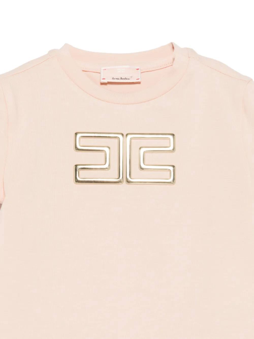 Elisabetta Franchi La Mia Bambina T-shirt met logo Roze