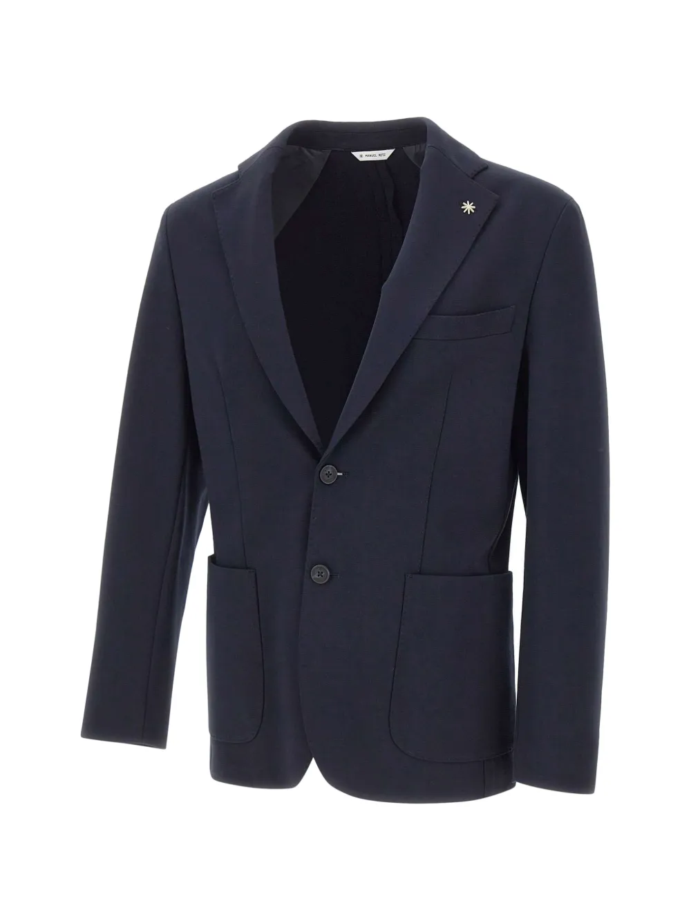  Manuel Ritz Patch-pocket Single-breasted Blazer - Blue 