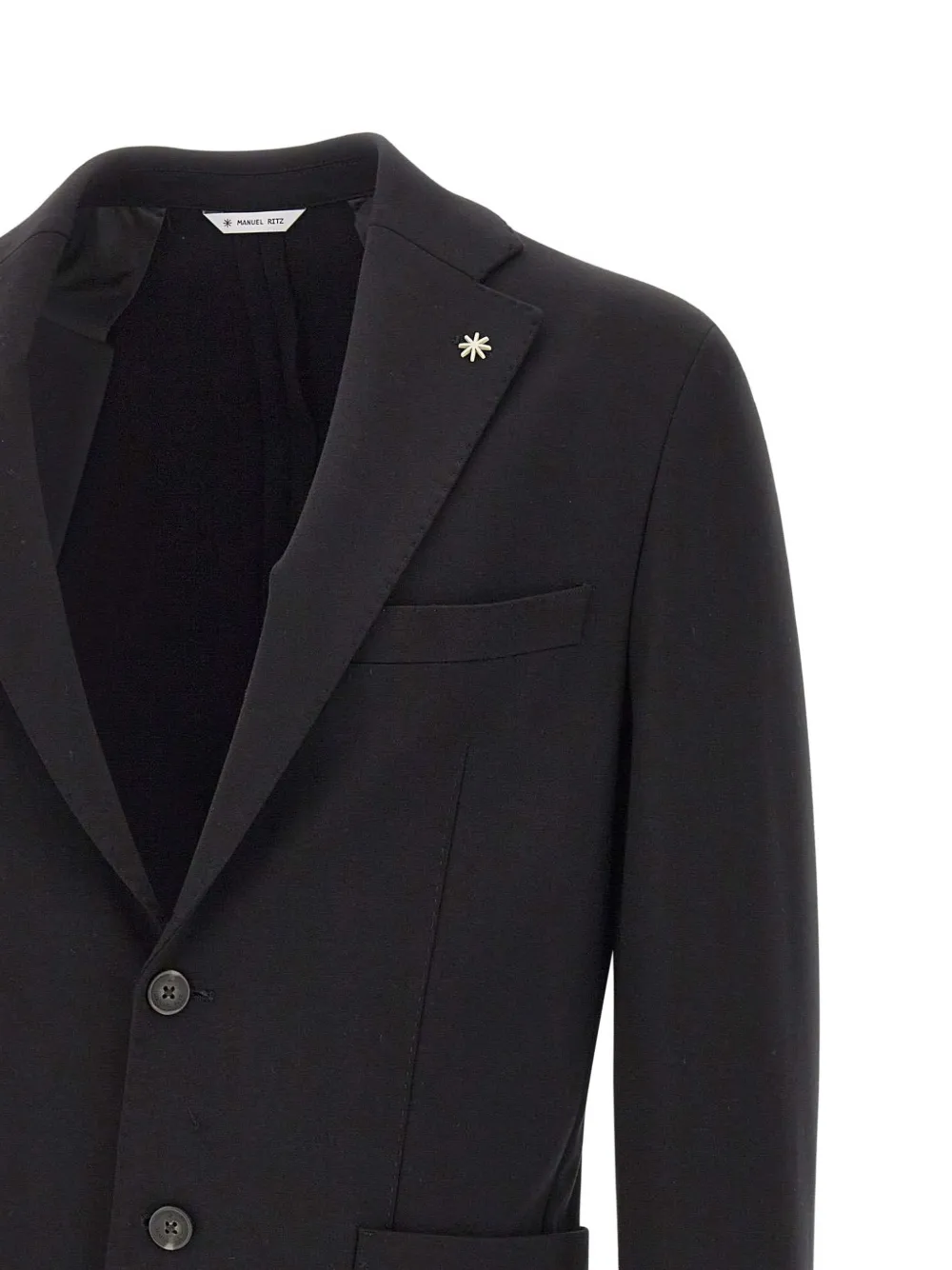 Manuel Ritz Blazer met enkele rij knopen Zwart