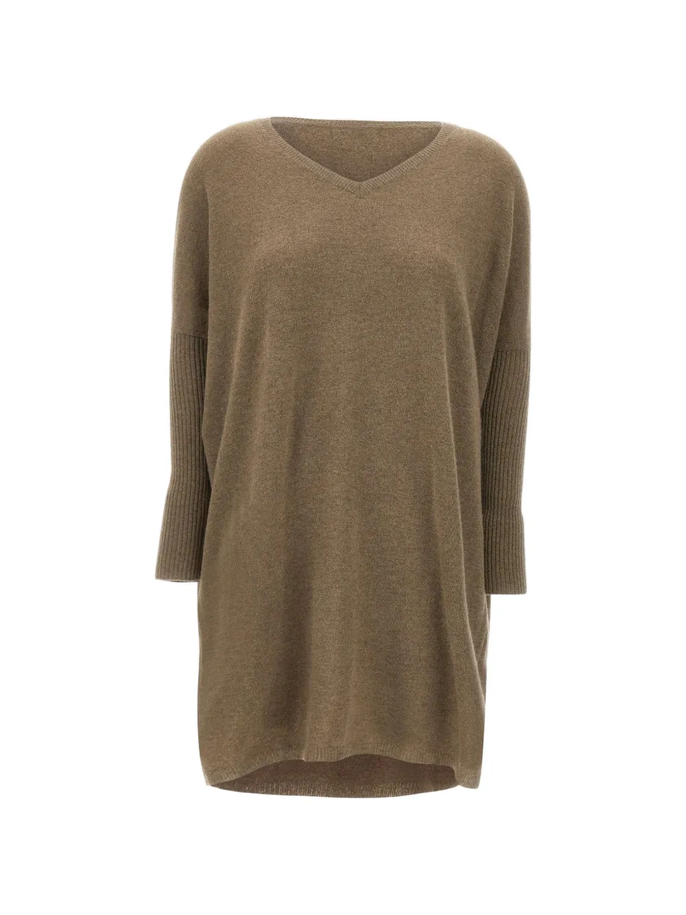 Not Shy Bella V-neck Sweater In Gray