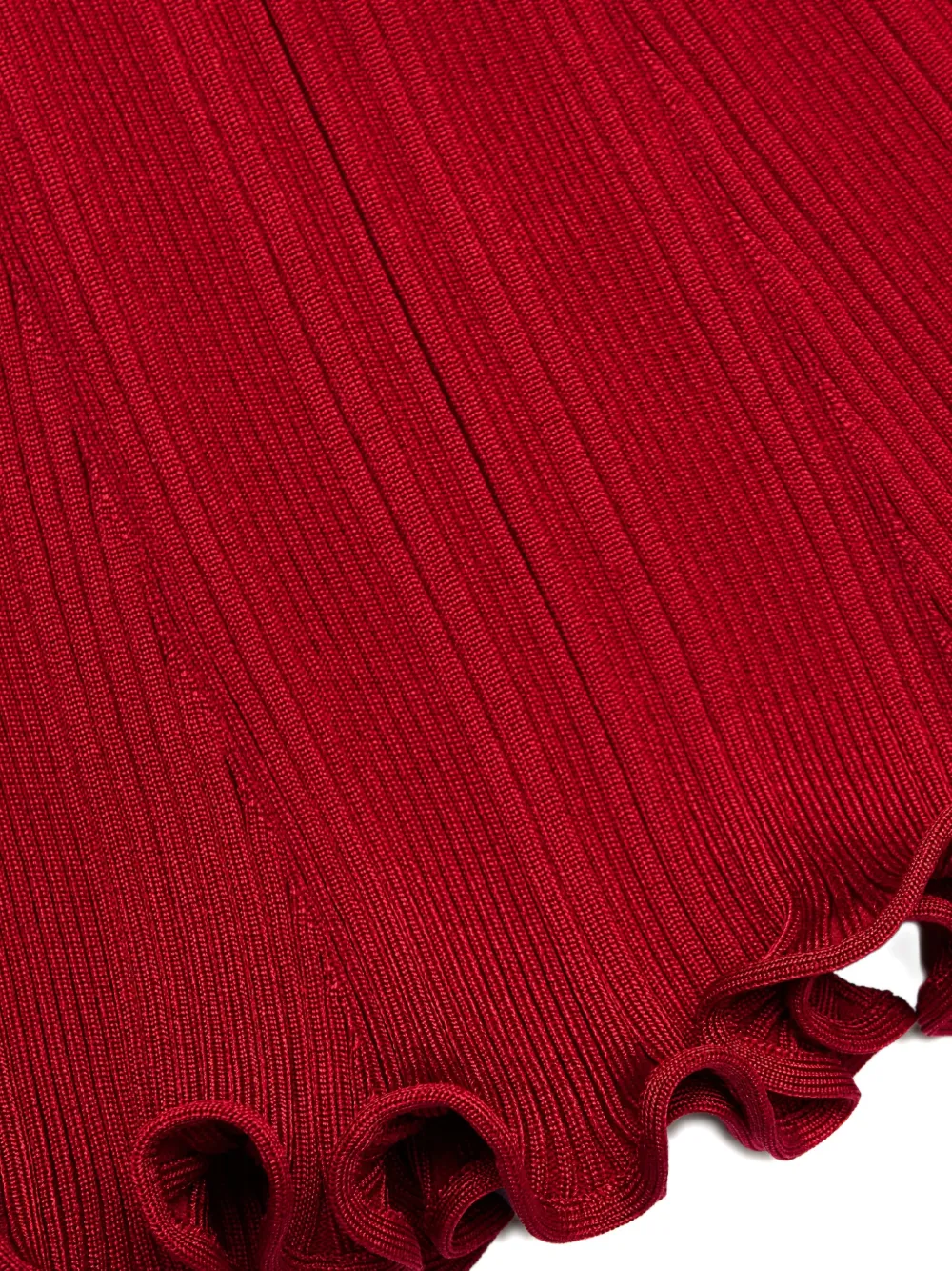 Self-Portrait Midi-rok met ruches Rood