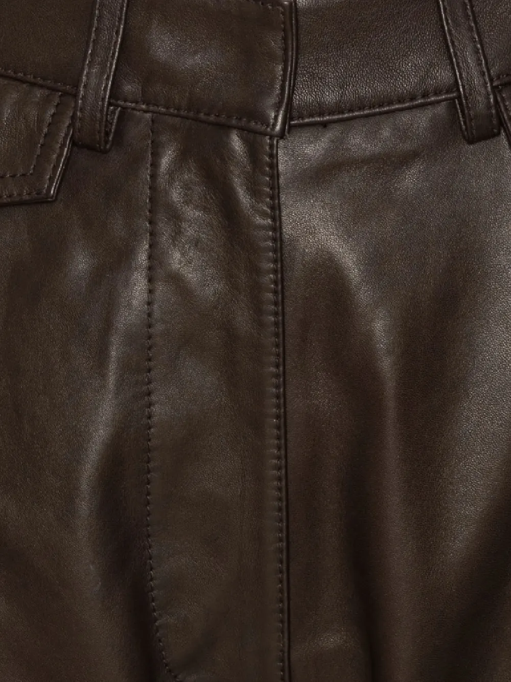ROTATE BIRGER CHRISTENSEN Leren broek Bruin