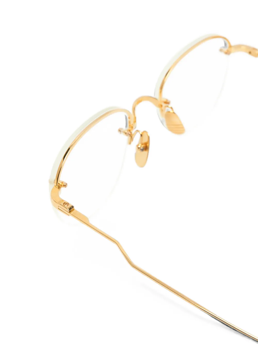 Thom Browne Eyewear Bril met rond montuur Goud