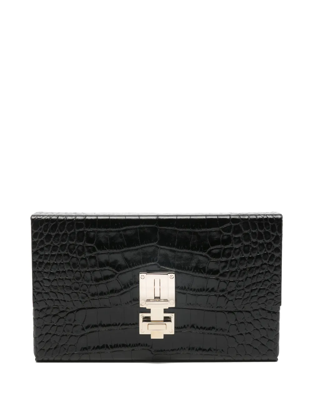 TOM FORD silver-tone-hardware clutch bag - Nero