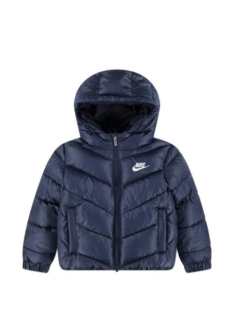 Nike Kids logo-embroidery hooded jacket
