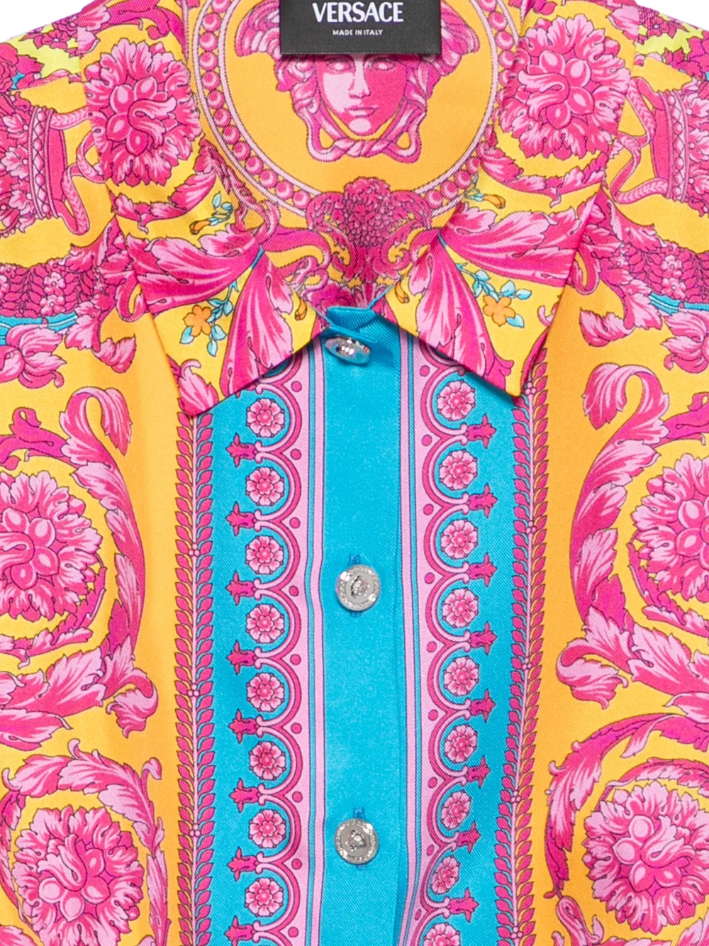  Versace Kids Buttoned Floral Shirt - Yellow 