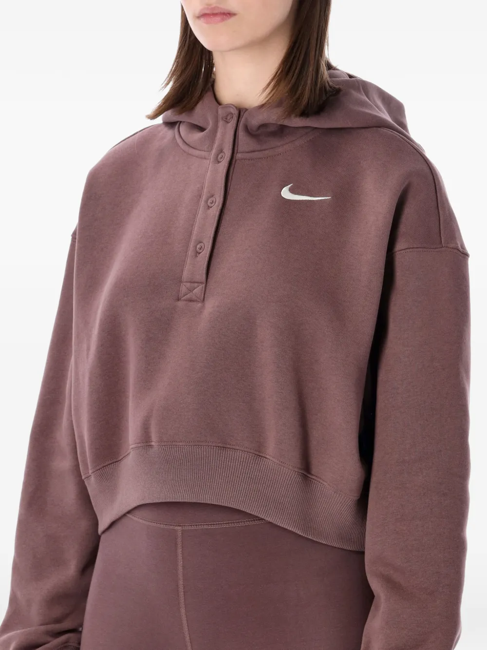 Nike Phoenix hoodie met geborduurd logo Roze