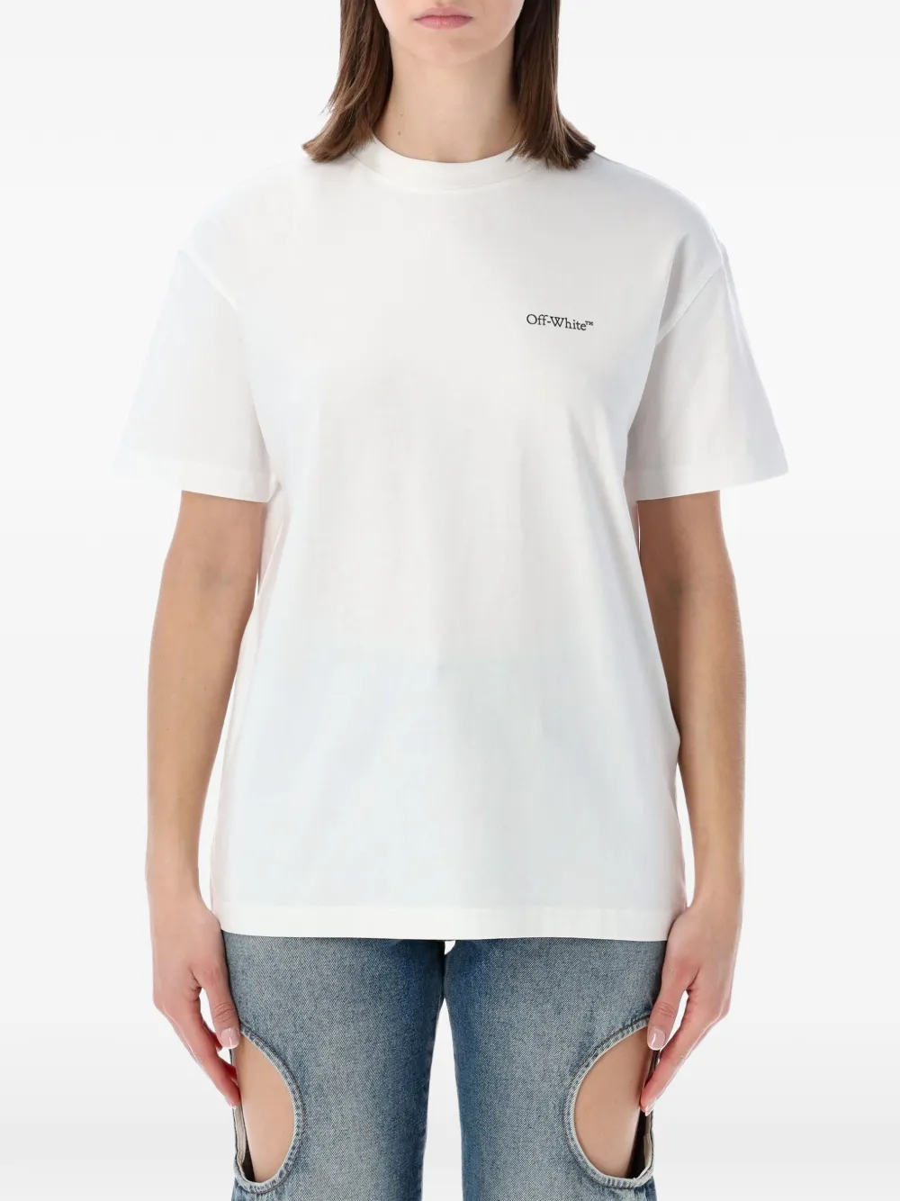 Off-White flower-print T-shirt - Bianco