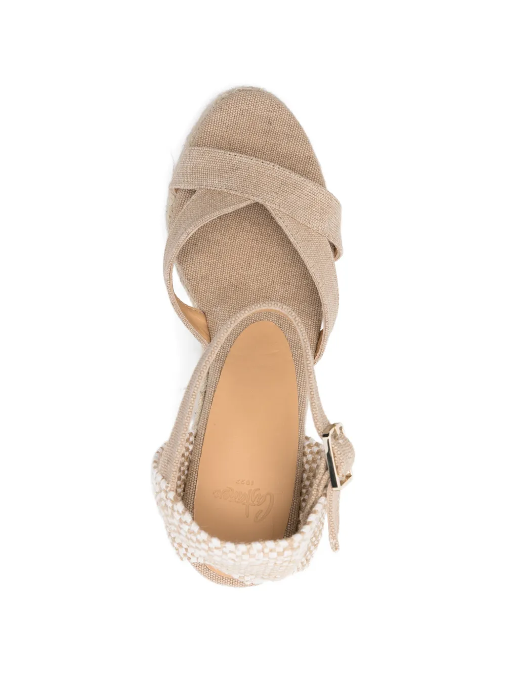Castañer Bruna espadrilles met sleehak Beige