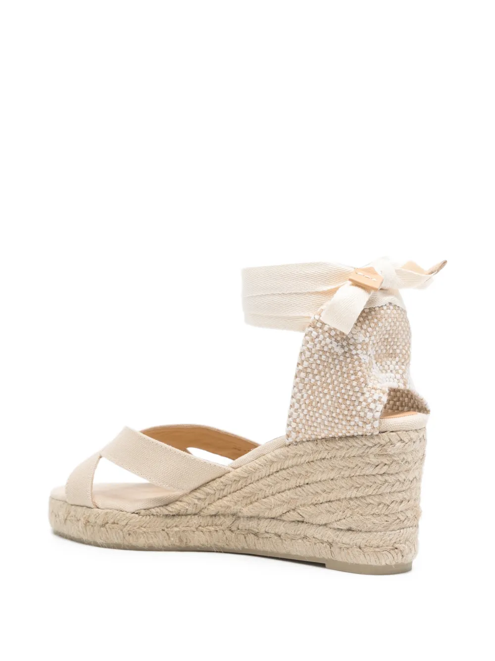 Castañer Bailey lace-up wedge espadrilles Beige