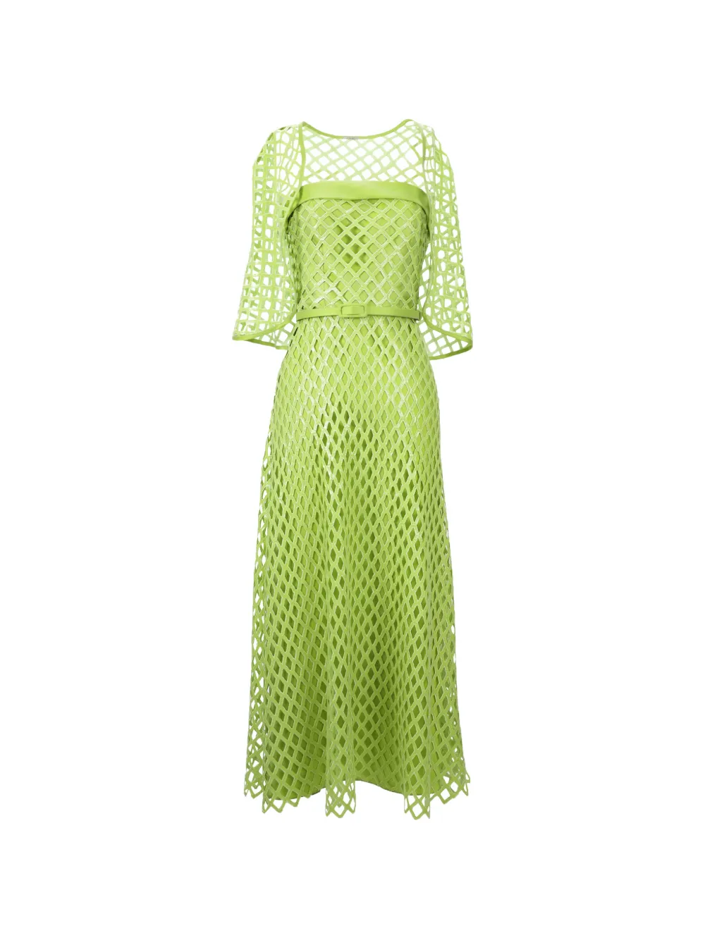 Gemy Maalouf Strapless flared jurk met bolero Groen