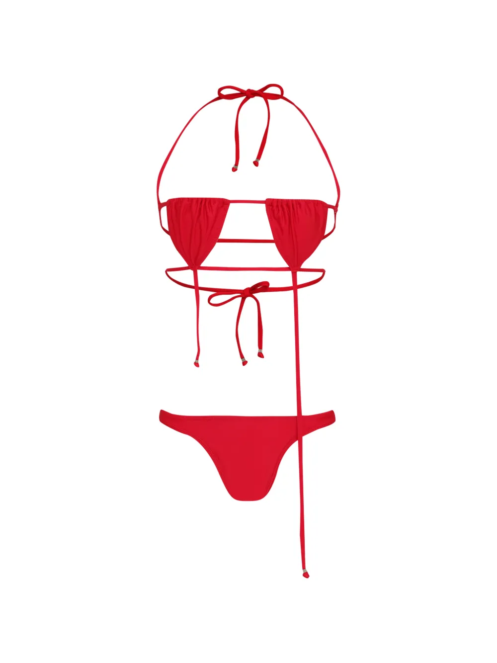 Amir Slama string-detail bikini set - Rosso