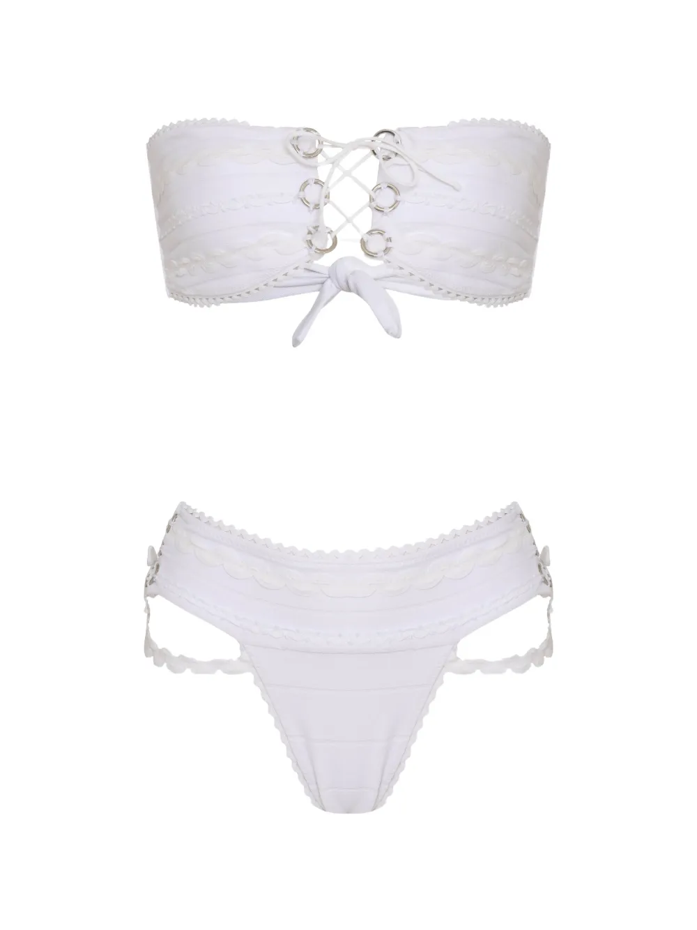 Amir Slama Bikini con lacci - Bianco