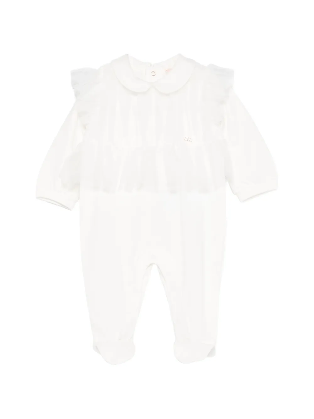Elisabetta Franchi La Mia Bambina ruffled collar babywear - Bianco