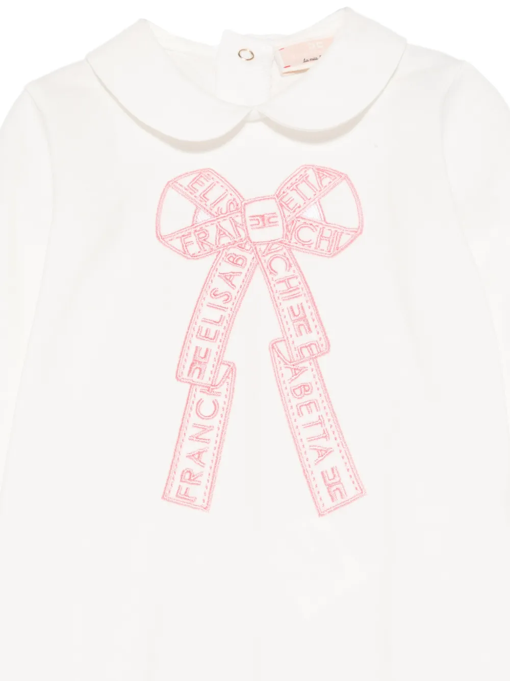 Bow-Embroidered Babygrow