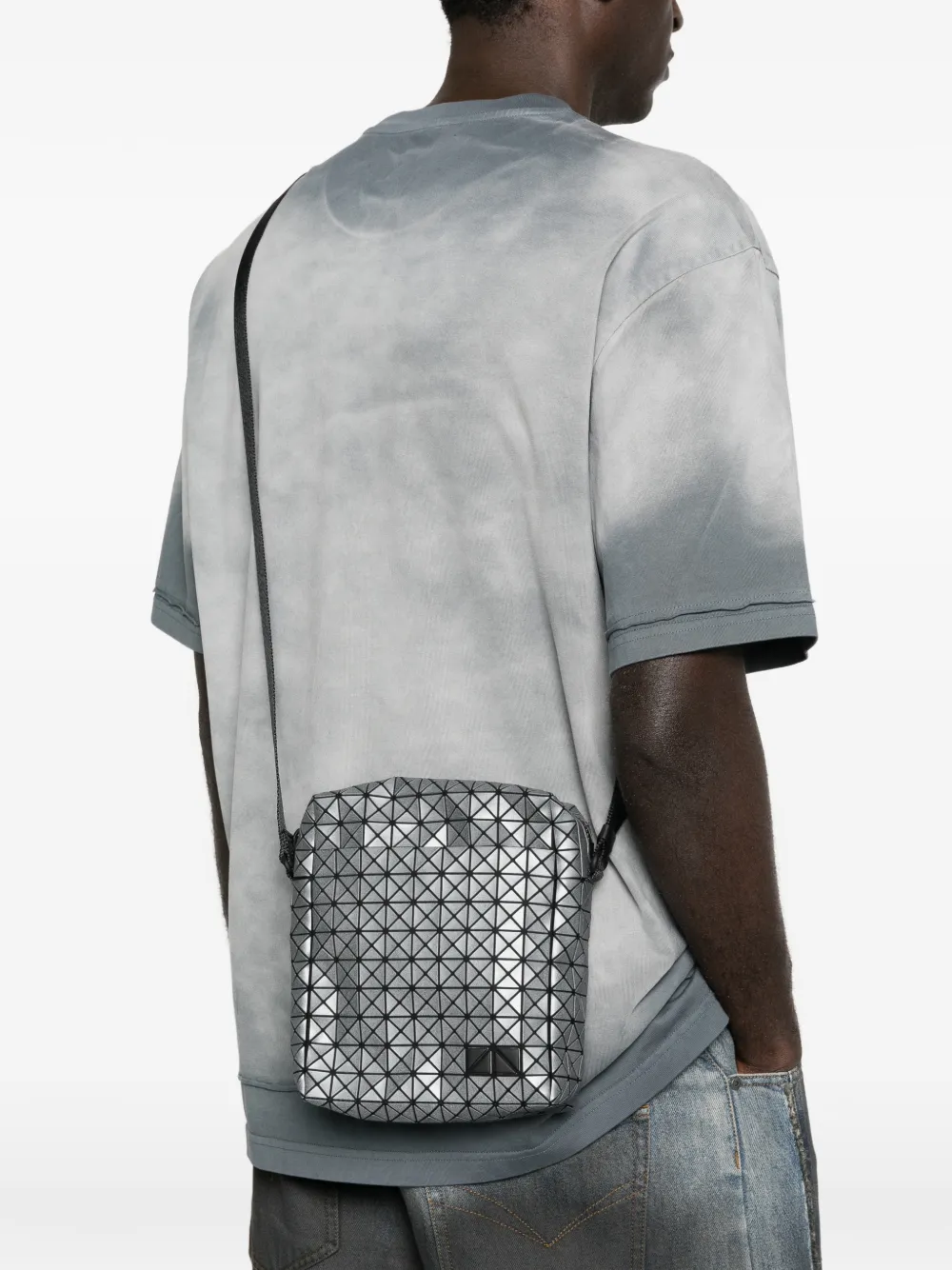geometric-design messenger bag