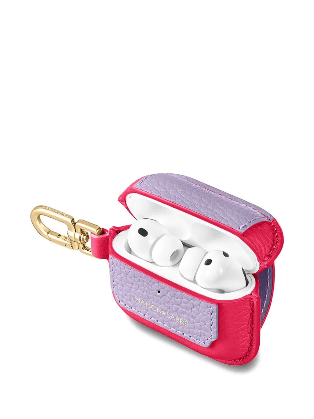  Maison De Sabré Leather Airpods Pro 3 Keyring Case - Pink 