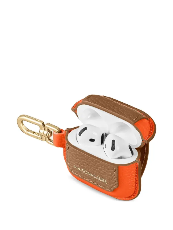MAISON de SABRE Airpodsスリングケース　新品・未使用 MAISON De SABRÉ Leather AirPods 4 Keyring Case | Orange | FARFETCH