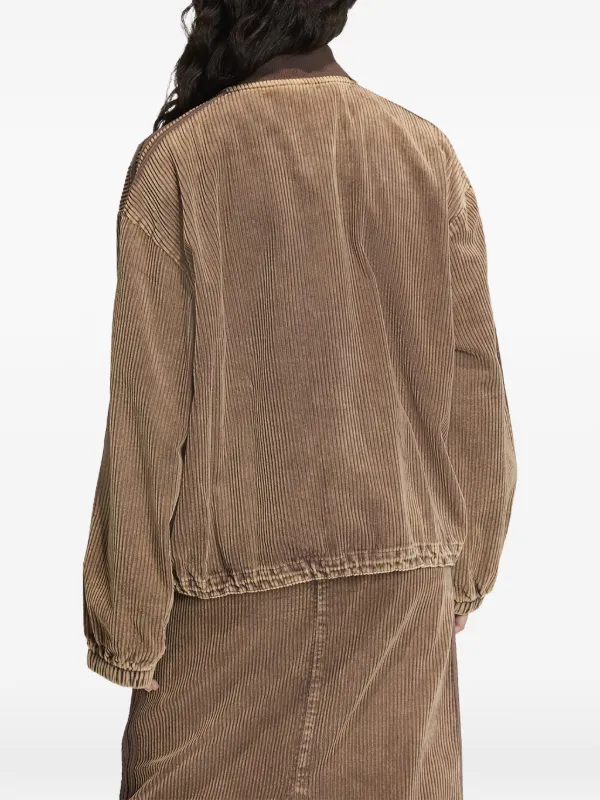 Adidas SST Corduroy Zip Jacket | Brown | FARFETCH