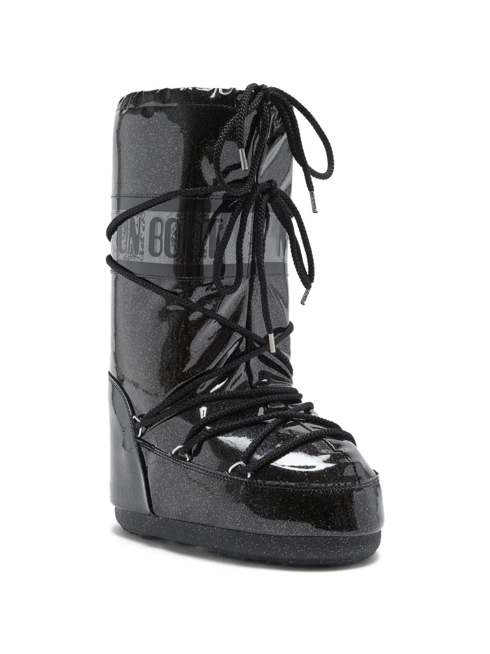 Moon Boot Kids Icon snowboots met glitter Zwart