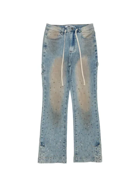 duaa Favored rhinestone-embellished jeans