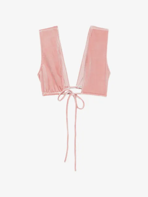 Veronique Leroy velvet bikini top