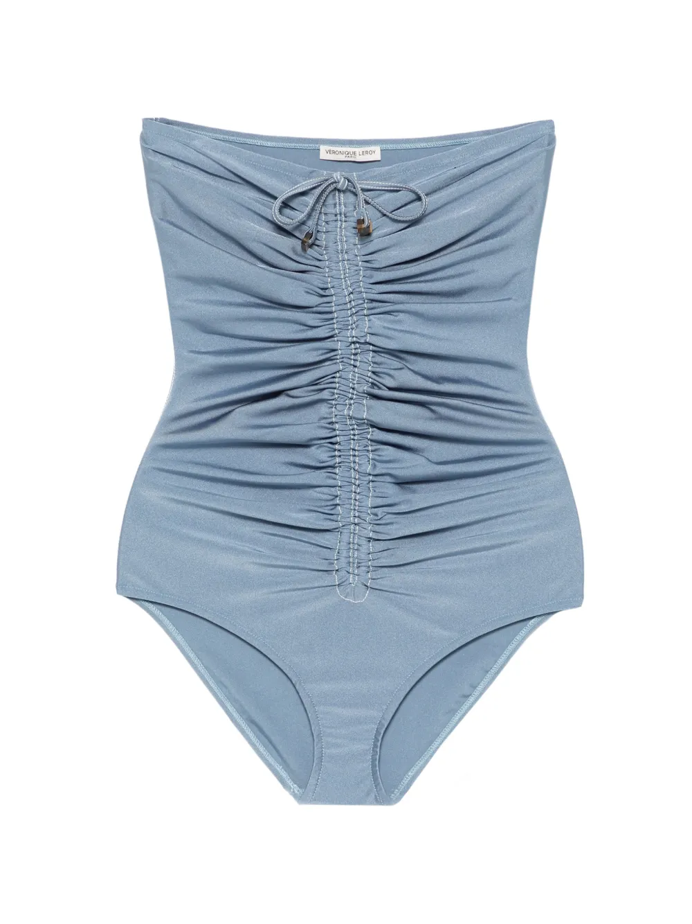 Veronique Leroy drawstring-detail swimsuit - Blue
