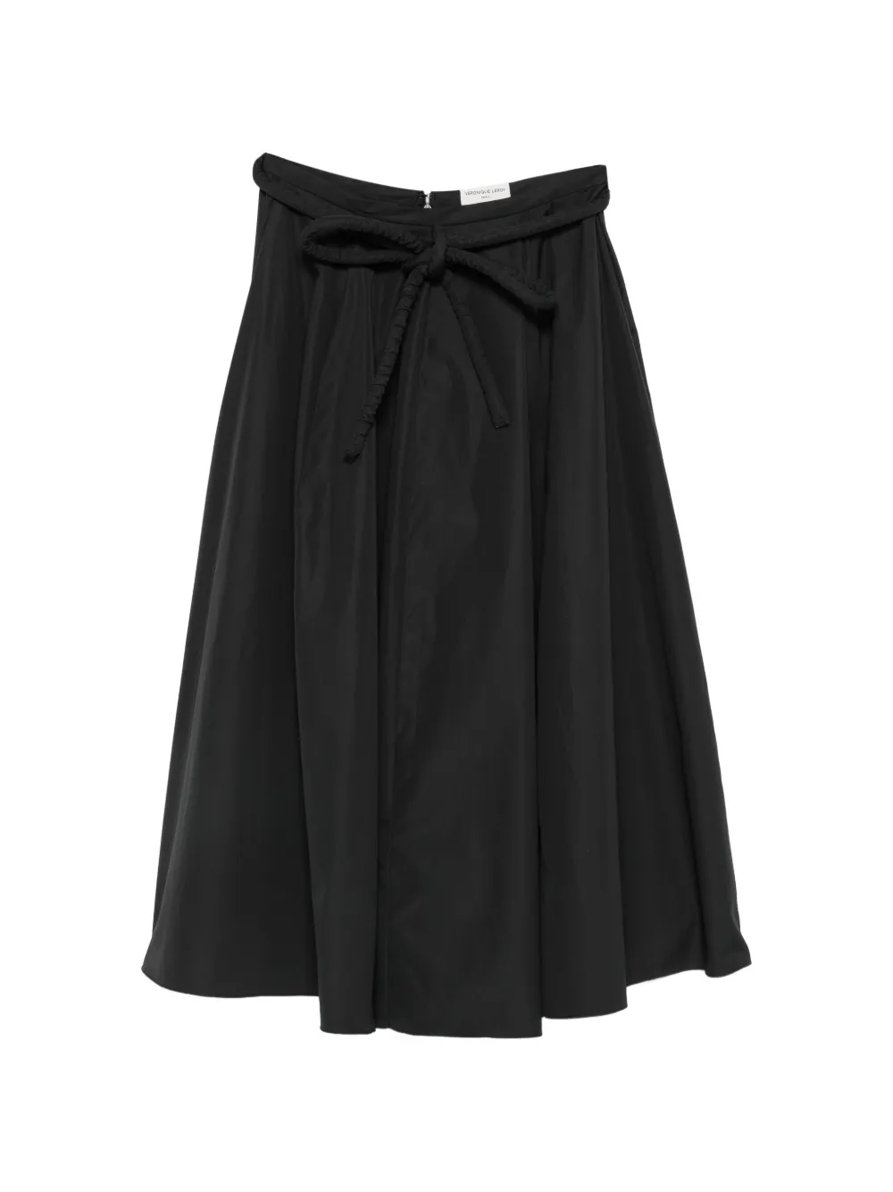 Veronique Leroy braided-tie flared skirt - Black
