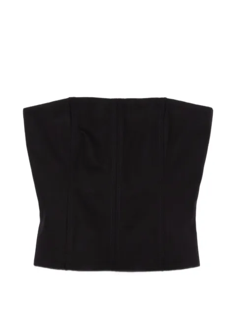 Veronique Leroy strapless zip-fastening top