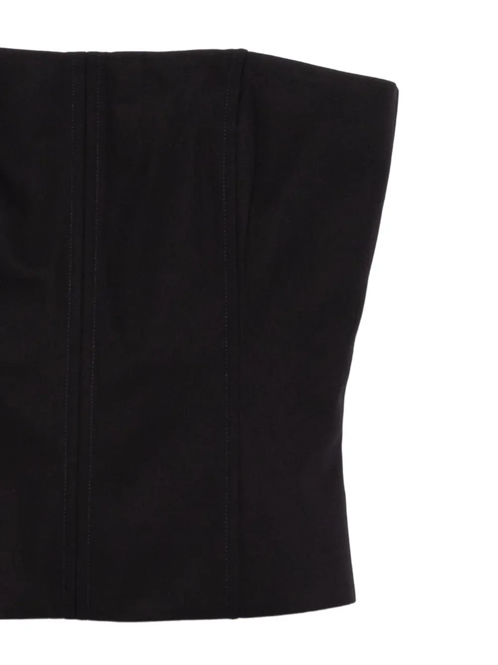 Veronique Leroy Strapless top met ritssluiting Zwart