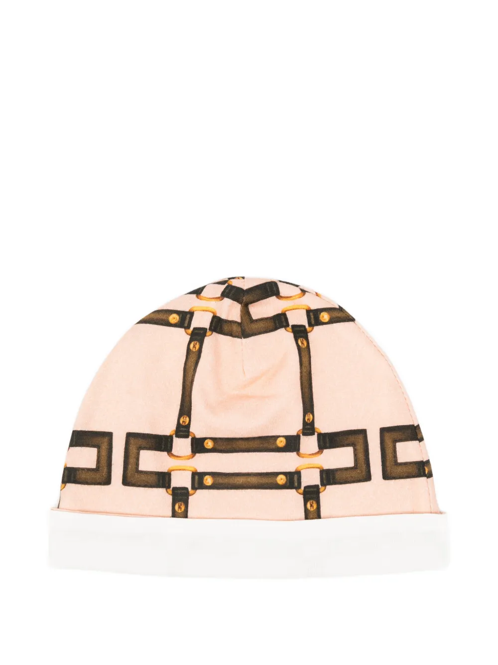 Elisabetta Franchi La Mia Bambina buckle-pattern beanie - Rosa