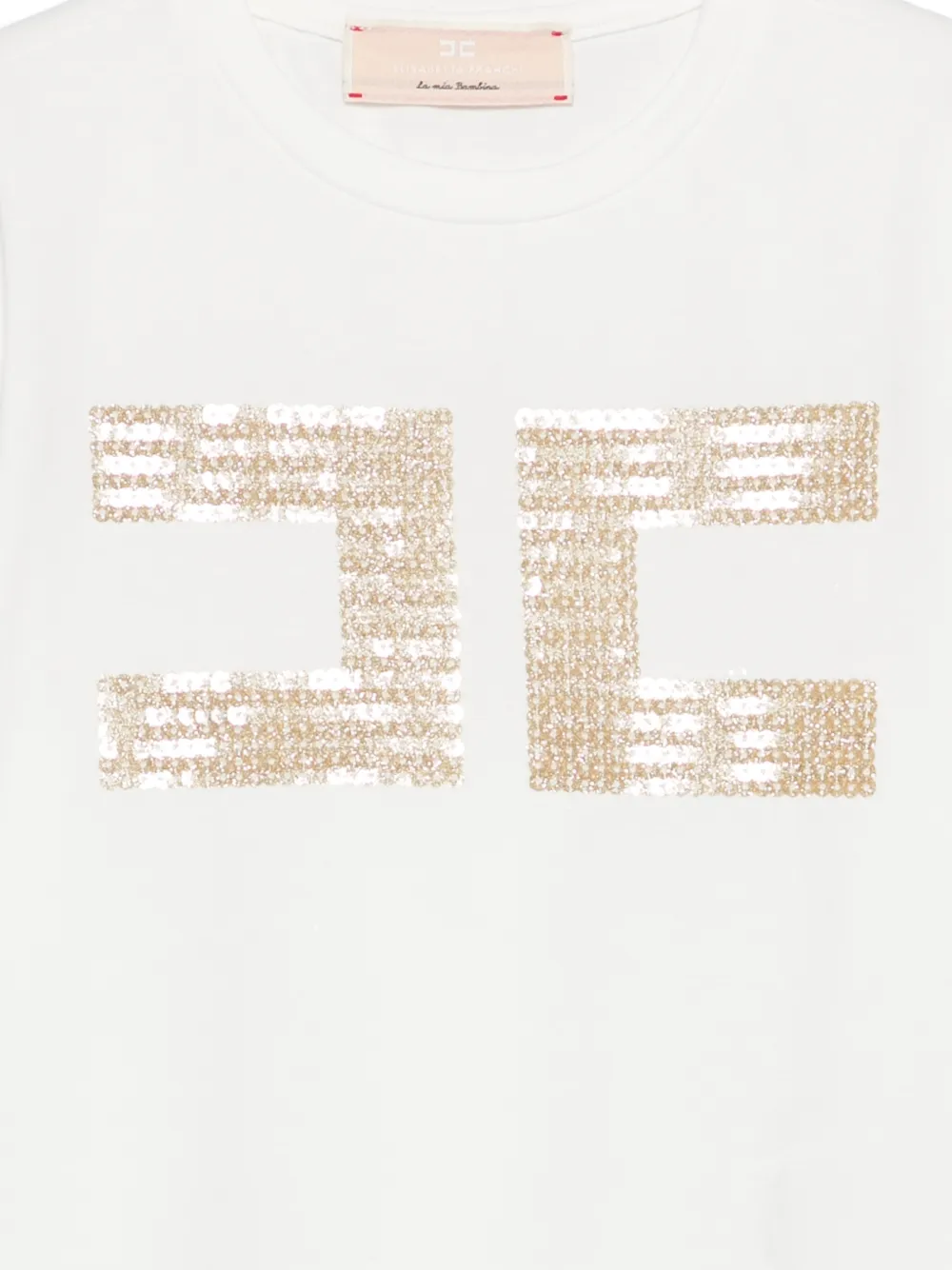Elisabetta Franchi La Mia Bambina T-shirt met logo Wit