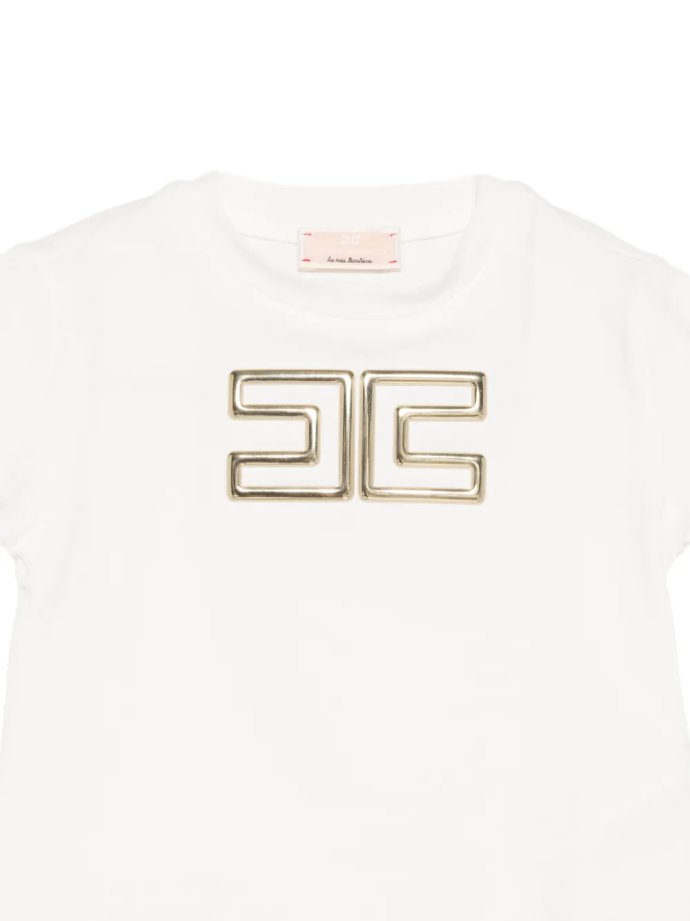 Elisabetta Franchi La Mia Bambina T-shirt met logo Wit