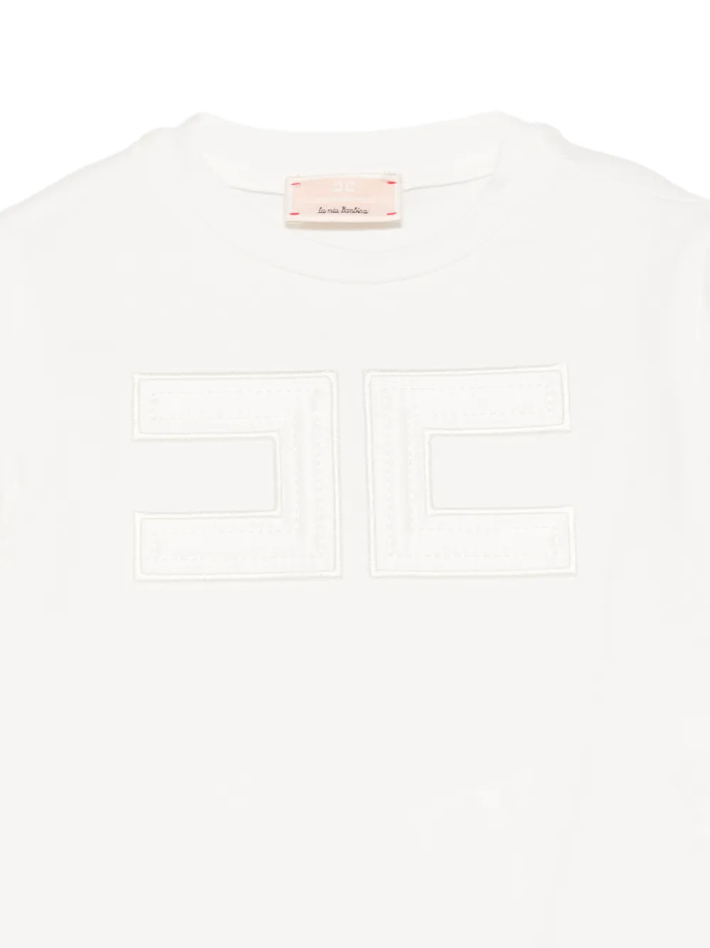 Elisabetta Franchi La Mia Bambina T-shirt met logo Wit