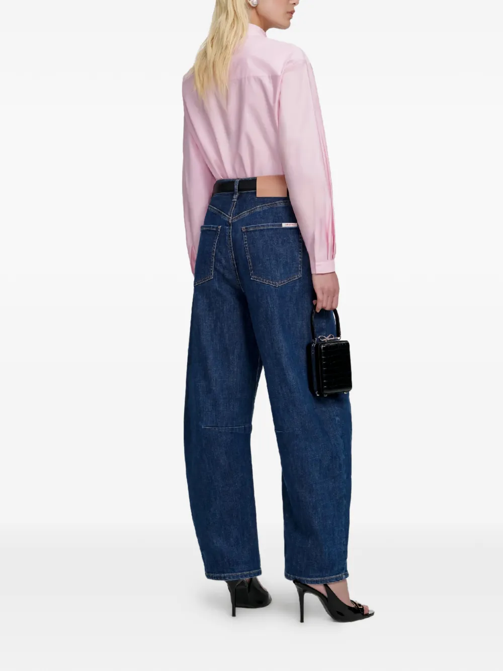  Self-portrait Asymmetric Shirt - Pink 