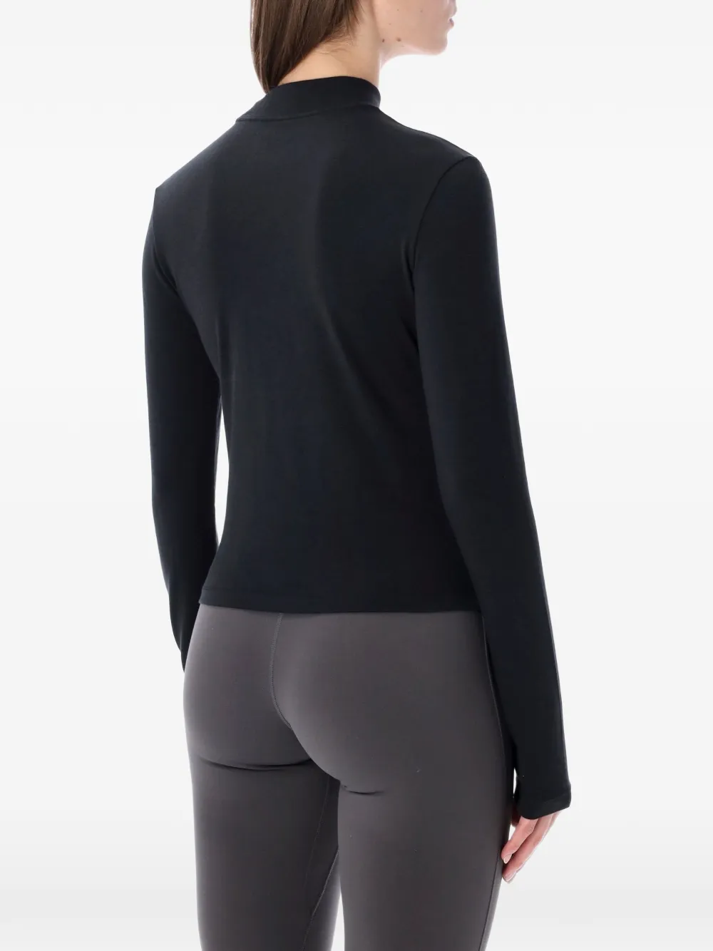 mock-neck top