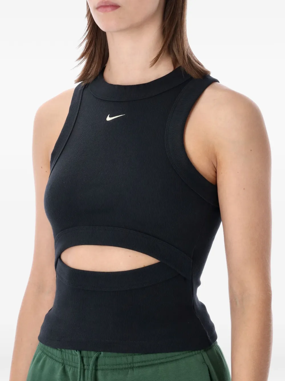 Nike Uitgesneden top Zwart