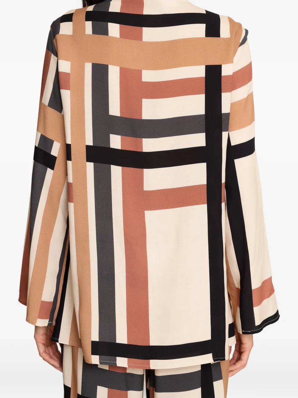 Amir Slama Blouse met geometrische print Beige