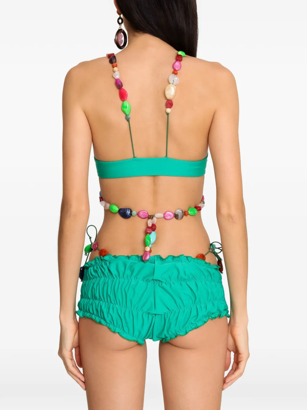 Amir Slama Bikini met kralen Groen