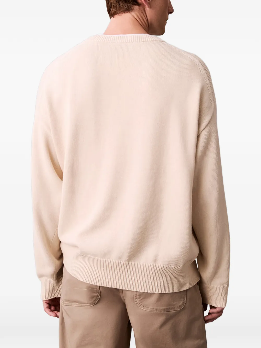  Calvin Klein Logo-embroidered Sweater - Neutrals 