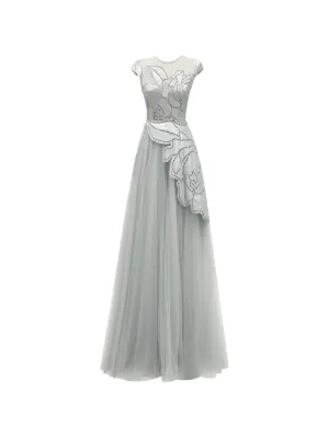 gemy maalouf dress smokey grey Gemy Maalouf | Evening Dresses main image 1