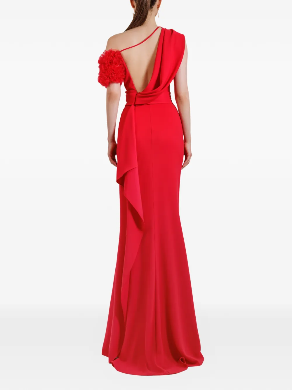Gemy Maalouf Asymmetrische maxi-jurk Rood
