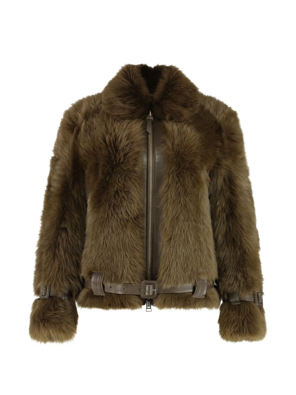TOM FORD shearling jacket - Marrone