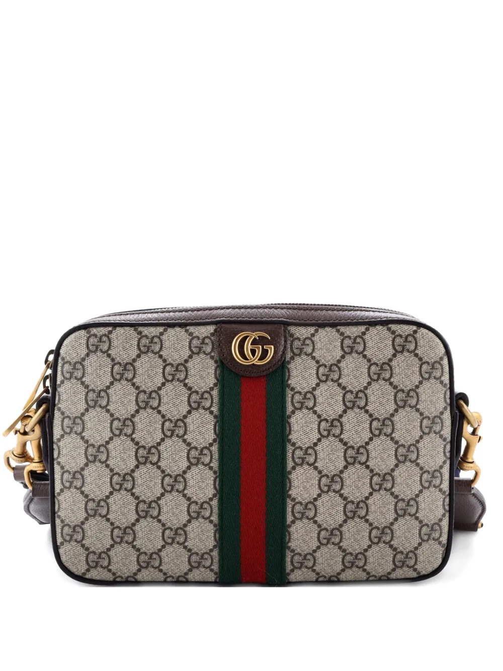 Gucci Pre-Owned Ophidia Zip Wristlet Shoulder Bag GG Coated Canvas crossbody bag - Marrone