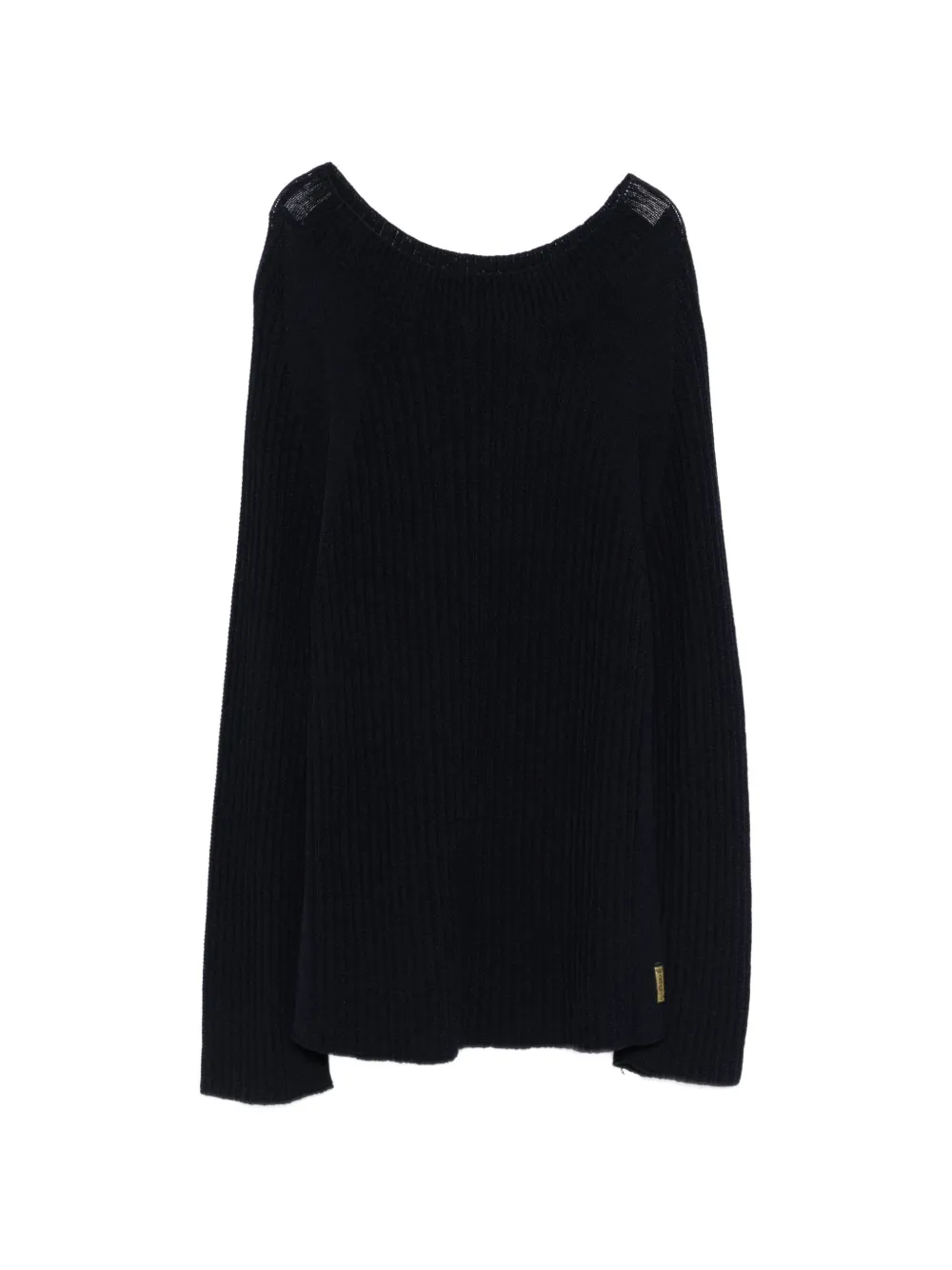 Pre-owned Armani Vintage 2000s Ribbed Sweater In Blue