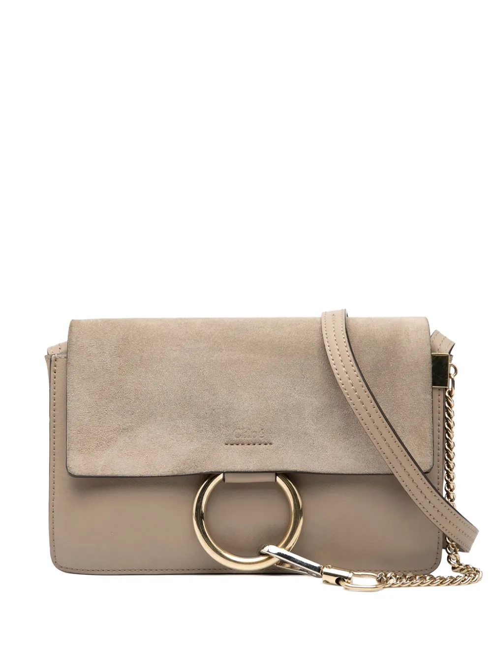 Chloé Pre-Owned 2016 Small Suede and Calfskin Faye crossbody bag - Marrone