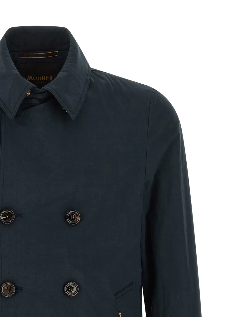  Moorer Scap-arqua-wfc Double-breasted Coat - Blue 