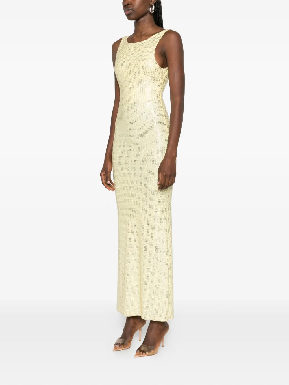  Twenty Fourhaitch Sequin-embellished Maxi Dress - Yellow 