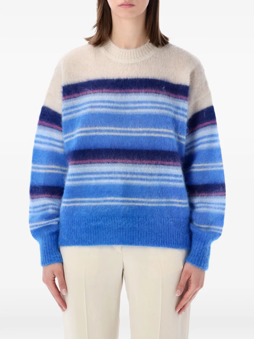 MARANT ÉTOILE striped-pattern sweater - Blu